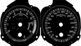 15-17 Ford Mustang Instrumentenscheibe - Schwarz Carbon - bis 300hm/h