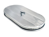 64-73 Ford Mustang Luftfilter komplett - Oval - Chrom