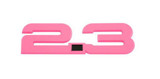 15-23 Ford Mustang Emblem Kotflügel - 2.3 - Rosa - Schwarzer Punkt