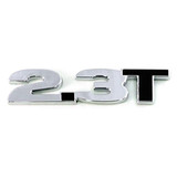 15-23 Ford Mustang Emblem Kotflügel - 2.3T - Chrom - Schwarzer Punkt & schwarzes T