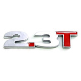 15-23 Ford Mustang Emblem Kotflügel - 2.3T - Chrom - Roter Punkt & rotes T