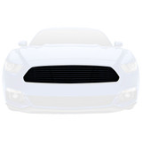 15-17 Ford Mustang (5.0) Einsatz Kühlergrill - T-Rex - Aluminium - Schwarze Streben - Oben Oben