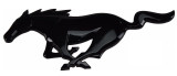 15-23 Ford Mustang Emblem Kühlergrill - Running Pony - Schwarz glänzend - Ford OEM