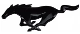15-23 Ford Mustang Emblem Kühlergrill - Running Pony - Schwarz glänzend - Ford OEM