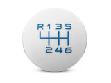 11-14 Ford Mustang (5.0) Schaltknauf Schaltgetriebe - RTR - Weiß - Blaue Gravur