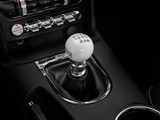 11-14 Ford Mustang (5.0) Schaltknauf Schaltgetriebe - RTR - Weiß - Schwarze Gravur
