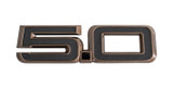 2024 Ford Mustang (5.0) Emblem Kotflügel - 5.0 - Schwarz mit Bronze Rand - Schwarzer Punkt