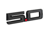 2024 Ford Mustang (5.0) Emblem Kotflügel - Schwarz mit Schwarzem Rand - Roter Punkt