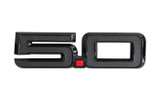 2024 Ford Mustang (5.0) Emblem Kotflügel - Schwarz mit Schwarzem Rand - Roter Punkt