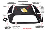 68-75 Chevrolet Corvette Komplettsatz Cabrioverdeck