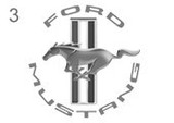 15-23 Ford Mustang (Convertible) Windschott - Beleuchtet - Tribar Pony - Rot