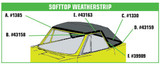 63-67 Chevrolet Corvette (Convertible) Dichtung für Stirnseite Cabrioverdeck