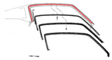 67-68 Ford Mustang (Fastback/Hardtop) Leiste Dachkante - Blech bei Regenrinne