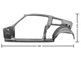 67-68 Ford Mustang (Fastback) Seitliche Rahmeneinheit - Komplett Links