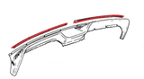 64-66 Ford Mustang Zierelement Armaturenbrett - zu Windschutzscheibe