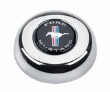 64-73 Ford Mustang Hupknopf - Tri-Bar Pony - Chrom - Für Grant Classic / Challanger Lenkräder