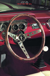 64-73 Ford Mustang Lenkrad - Grant Classic - 15 Zoll - Edelstahl/Walnuss Gelocht - Mit Logo