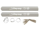 63-82 Chevrolet Corvette Hitzeschild Abgasanlage - Mit Corvetteflaggen