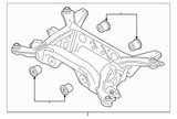 15-23 Ford Mustang Rahmenquerträger - Ford OEM Hinten