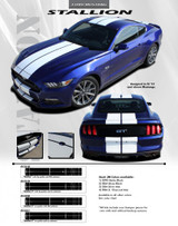 15-23 Ford Mustang Aufkleberset Karosserie Oberseite