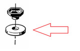 64-68 Ford Mustang (Convertible) Mutter Dichtung Cabrioverdeck - Unterlegscheibe