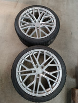 15-23 Ford Mustang Komplettradsatz - Elegance E2FF - Deep Concave - 9,5x20 Zoll & 10,5x20 Zoll - Hyper Silber - Used