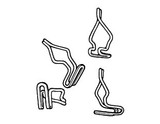 64-73 Ford Mustang Clip Türverkleidung - Standard