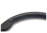 24-26 Ford Mustang Lenkrad - OEM Dark Horse - Leder mit blauen Nähten - inkl. Schalter