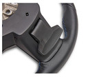 24-26 Ford Mustang Lenkrad - OEM Dark Horse - Leder mit blauen Nähten - inkl. Schalter