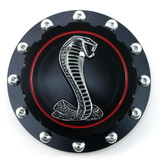64-73 Ford Mustang Tankdeckel - Aluminium - Shelby Cobra - Schwarz
