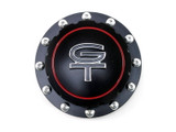 64-73 Ford Mustang Tankdeckel - Aluminium - GT Logo - Schwarz