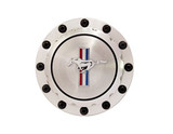 64-73 Ford Mustang Tankdeckel - Eloxiert - Tri-Bar Pony Logo