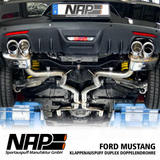 15-17 Ford Mustang GT (Convertible/Coupe - 5.0) NAP - Klappenauspuff 4-Rohr- Carbon