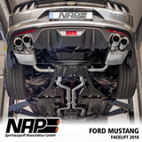 18-23 Ford Mustang GT (Convertible/Coupe - 5.0) NAP - Klappenauspuff 4-Rohr- Edelstahl poliert