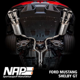 20-22 Ford Mustang Shelby GT500 (Coupe - 5.2) NAP - Klappenauspuff 4-Rohr - Edelstahl poliert