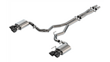 24-26 Ford Mustang Dark Horse (5.0) Abgasanlage - Borla Atak - 4 Rohr - Schwarze Blenden