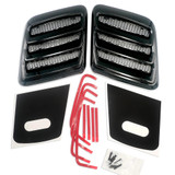 18-23 Ford Mustang Einsatz in Motorhaube - Roush - Schwarz Glanz
