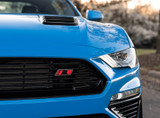 18-23 Ford Mustang Einsatz in Motorhaube - Roush - Schwarz Glanz