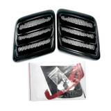 18-23 Ford Mustang Einsatz in Motorhaube - Roush - Schwarz Glanz