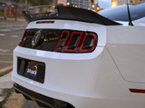 10-14 Ford Mustang Spoiler - Wicker Bill - Satin Schwarz Hinten