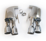 15-17 Ford Mustang GT (5.0) Schalldämpfer-Set - 4-Rohr Chrom Klappenauspuff mit TÜV
