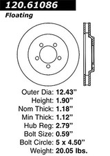 05-12 Ford Mustang Bremsscheibe Vorne rechts