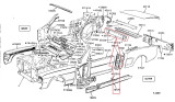 65-66 Ford Mustang (Convertible) Trennwand Rücksitze zu Kofferraum