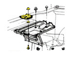 64-66 Ford Mustang Batteriehalterung Set - Klemme inkl. Montagematerial