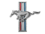 64-68 Ford Mustang (170, 200, 260, 289) Emblem Kotflügel - Tri-Bar Running Pony - Links Links