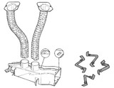 64-66 Ford Mustang Luftdüse Windschutzscheibe - Set