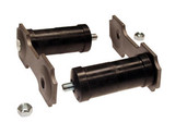 64-73 Ford Mustang Blattfederschäkel - Stahl / Gummi - 9/16 Zoll Bolzen - Standardlänge