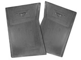 64-73 Ford Mustang Fußmatten Set - Schwarz Gummi - Running Pony Vorne und hinten (38005144)