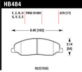 05-14 Ford Mustang (4.0, 5.0) Bremsbelagsatz Scheibenbremse - HAWK - HPS - Straße - Vorne Vorne