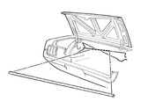 64-68 Ford Mustang Federstange für Kofferraumdeckel - Gummi